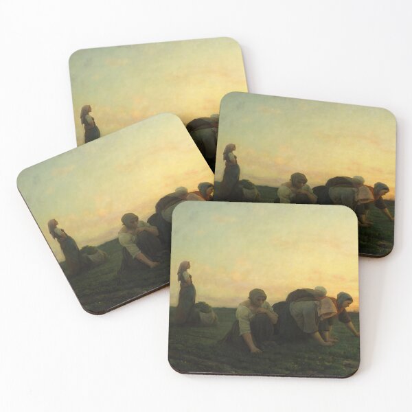 Item preview, The Weeders – Jules Breton French Realism Art (1868) pastoral art landscape  designed and sold by HistoryOnWalls.