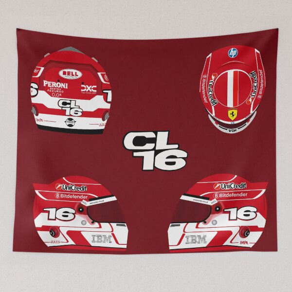 Item preview, Copy of Charles Leclerc 2025 helmet sticker pack  designed and sold by Pink Polar F1.