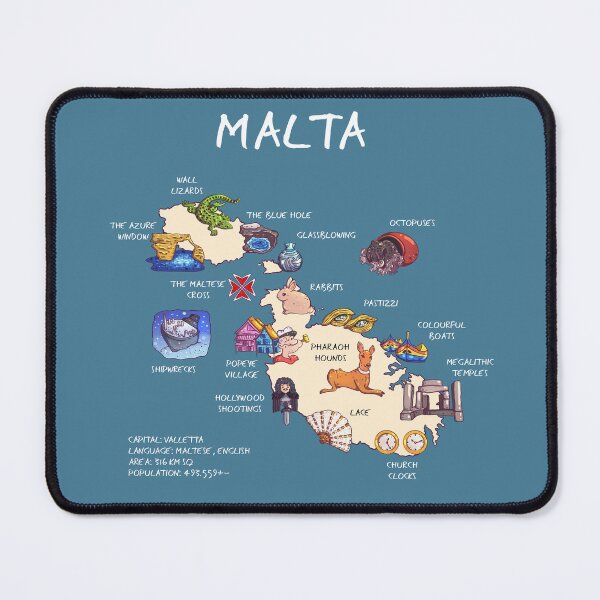 Item preview, Malta - illustrated map designed and sold by BeeHappyShop.