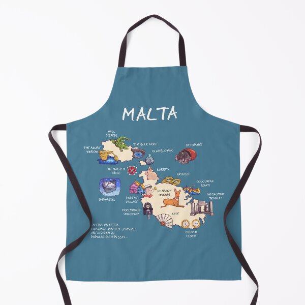 Item preview, Malta - illustrated map designed and sold by BeeHappyShop.