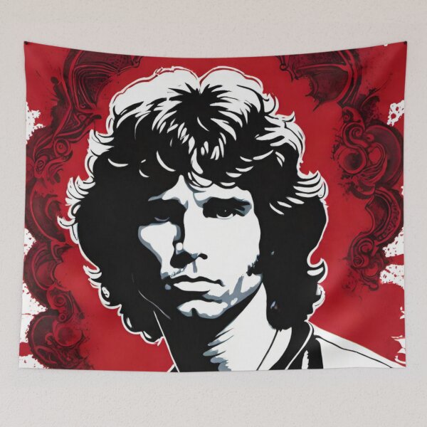 Item preview, Jim Morrison Red Artwork | TheAmericanPoet designed and sold by TheAmericanPoet.