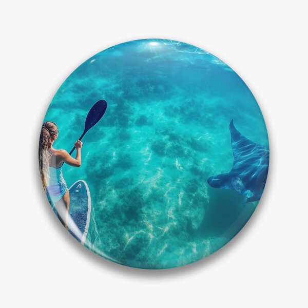 Item preview, SUP Paddle Boarding with Manta Ray designed and sold by ACuriousshoppe.