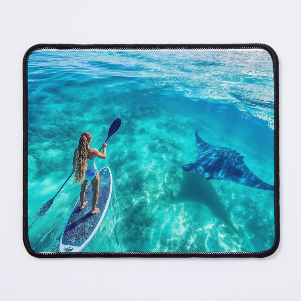Item preview, SUP Paddle Boarding with Manta Ray designed and sold by ACuriousshoppe.