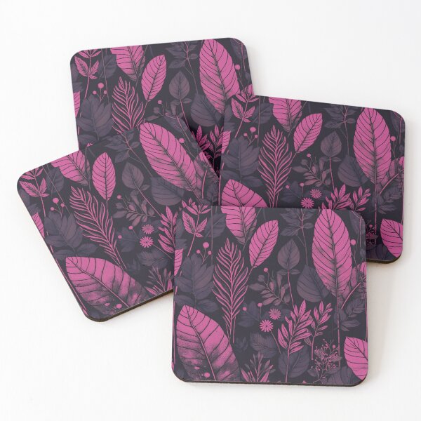 Item preview, Purple violet pink Leaves, Autun, berries,repeating pattern, Christmas, winter, winter holidays, pine trees, forest, mountain designed and sold by Collagedream.