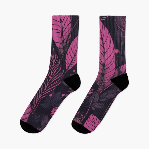 Item preview, Purple violet pink Leaves, Autun, berries,repeating pattern, Christmas, winter, winter holidays, pine trees, forest, mountain designed and sold by Collagedream.