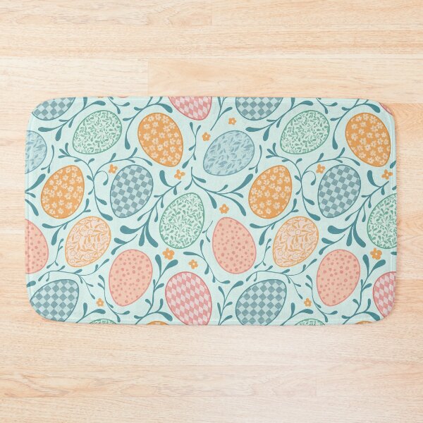 Item preview, Playful Easter Eggs with Vines on Aqua designed and sold by Elisabeth Coelfen.