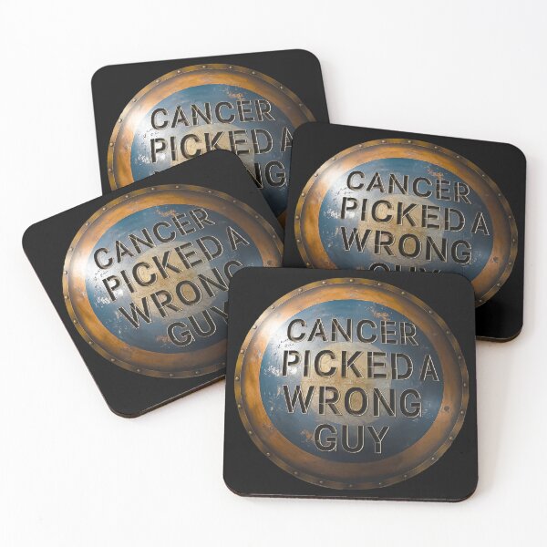 Item preview, Cancer Picked the Wrong Guy Victory Shield designed and sold by Amanda's Factory.