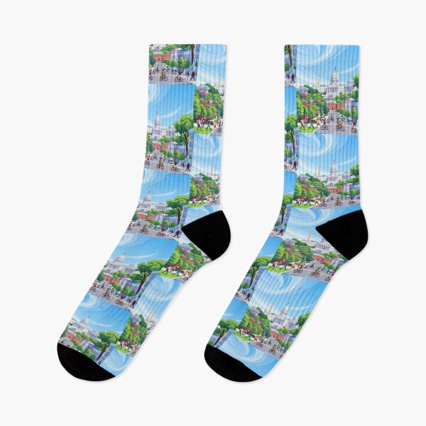 Item preview, Sunny Days Vibrant Cityscapes City Life Modern Urban designed and sold by ART ATTACK ZONE.