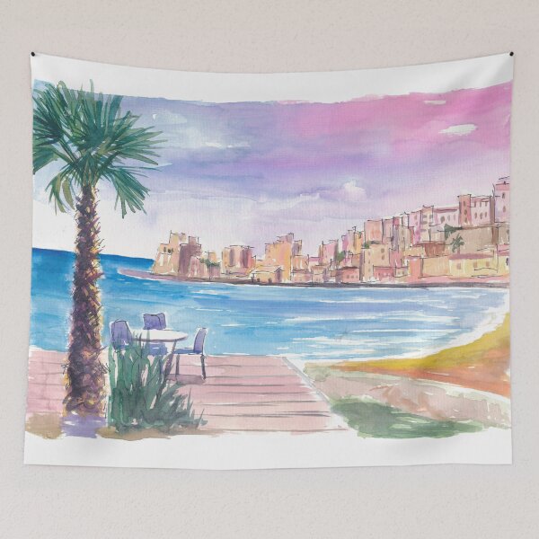 Aperçu de l'œuvre Scène de bord de mer de Castellamare del Golfo à Trapani en Sicile créée et vendue par artshop77.