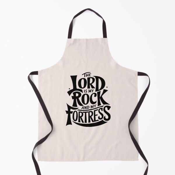 Item preview, The Lord is My Rock and My Fortress Calligraphy Bible Verses Christian Faith Art designed and sold by KnitLuv.