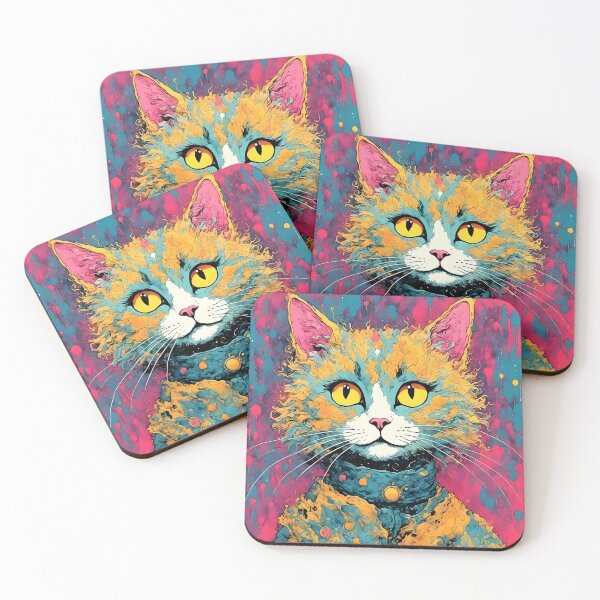 Item preview, Blue and Orange Cat designed and sold by Angelandspot.