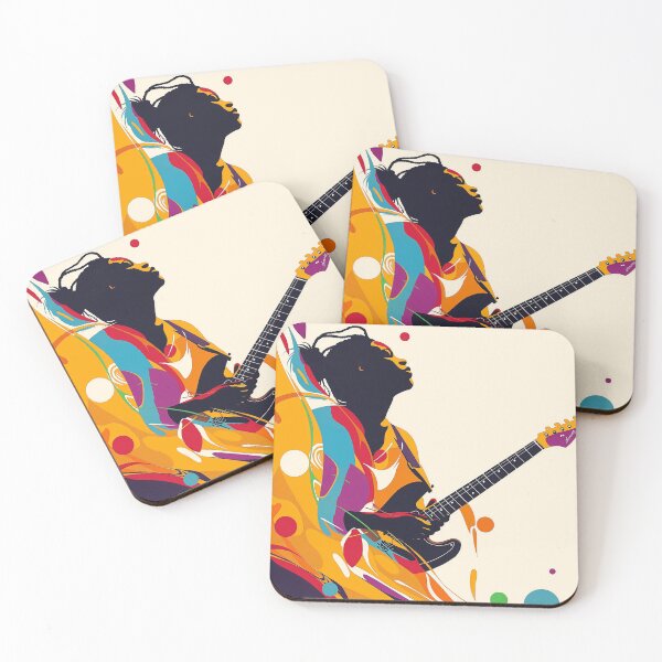 Item preview, Psychedelic Guitarist Illustration | Abstract Music Art & Vibrant Energy designed and sold by djovan.