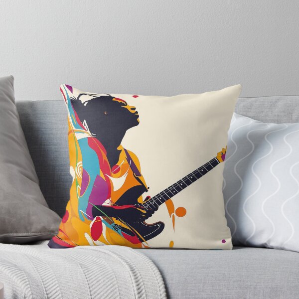 Item preview, Psychedelic Guitarist Illustration | Abstract Music Art & Vibrant Energy designed and sold by djovan.