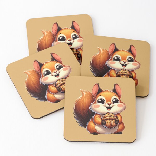 Item preview, Adorable Squirrel with Nut - Cute Woodland Animal designed and sold by Wild-way Art.