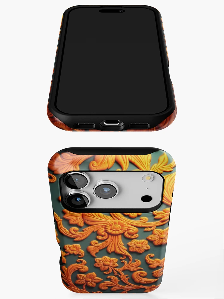 Thumbnail 3 of 4, iPhone Case, Cashmere Pattern 13 designed and sold by HebaRK Studio.