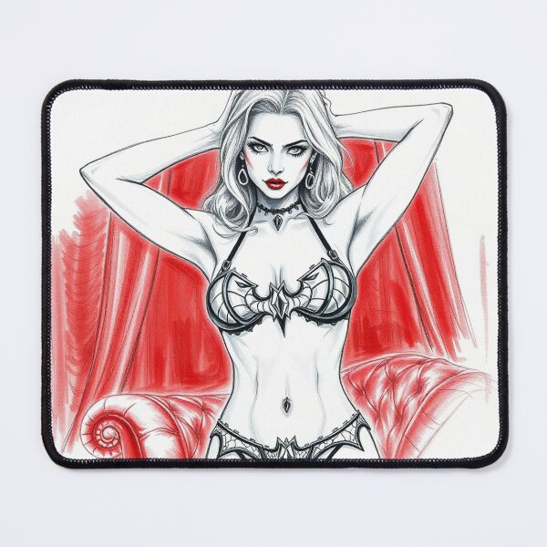 Item preview, Sexy Vampire Girl illustration designed and sold by Vintage Designs +.