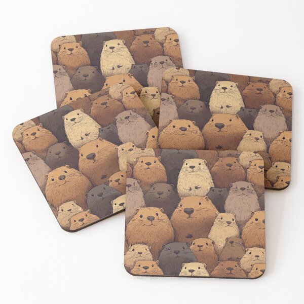 Item preview, Cute Beaver Pattern designed and sold by KiwiGrizzly.
