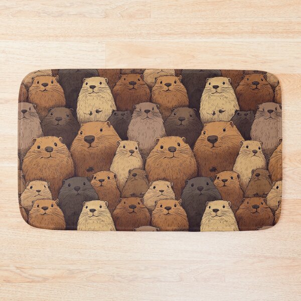 Item preview, Cute Beaver Pattern designed and sold by KiwiGrizzly.