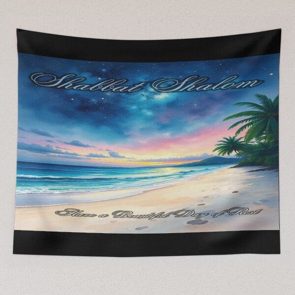 Item preview, Shabbat Shalom Series]|[ Tranquil Beach at Dusk designed and sold by RGSBiblicalArt.