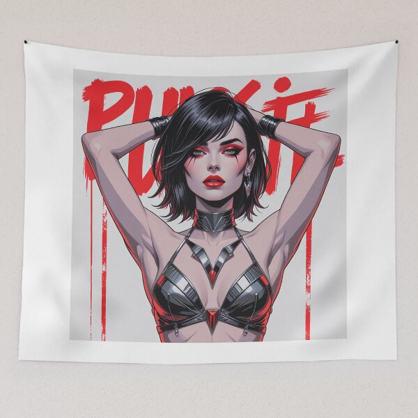 Item preview, Sexy Vampire Girl illustration designed and sold by Vintage Designs +.