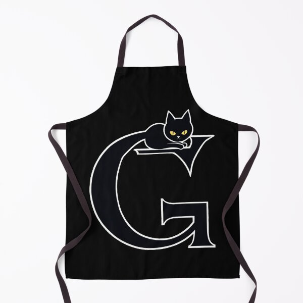 Item preview, Black Capital Letter G Monogram with Black Cat | Alphabet Letters | Cat Illustration designed and sold by UnhingedBird.
