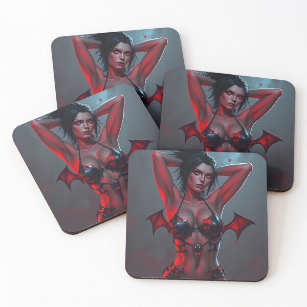 Item preview, Sexy Vampire demon horror Girl illustration designed and sold by Vintage Designs +.
