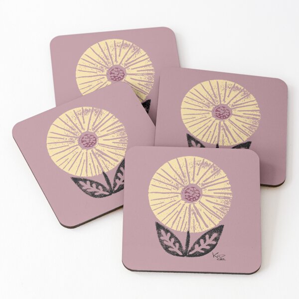 Item preview, Flower in light yellow, purple and black designed and sold by KOUZZA.