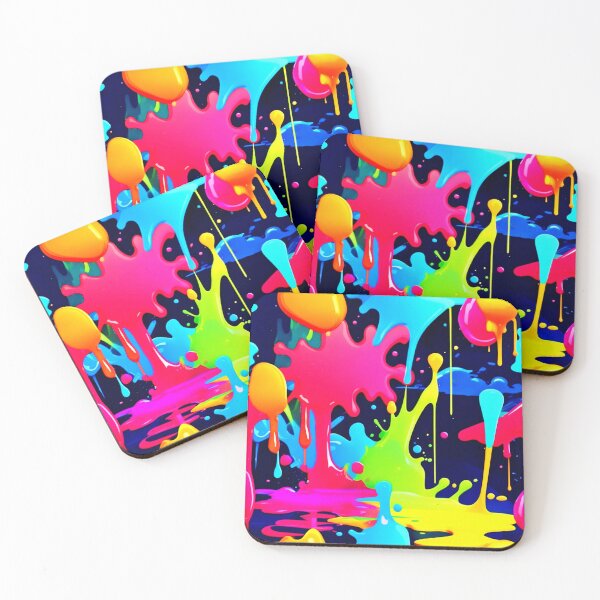 Item preview, Neon Paint Splash Drip Chaos designed and sold by Health And Fitness Posts e-Store.
