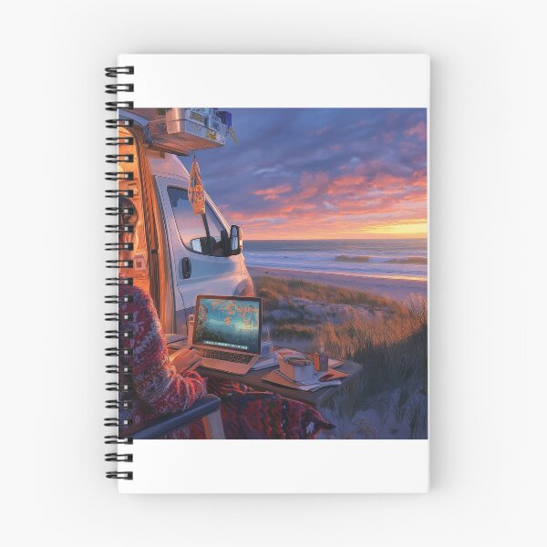 Item preview, Digital Nomad Dreams: Sunset at the Beach designed and sold by ACuriousshoppe.