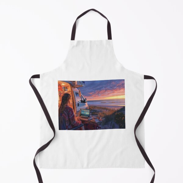Item preview, Digital Nomad Dreams: Sunset at the Beach designed and sold by ACuriousshoppe.