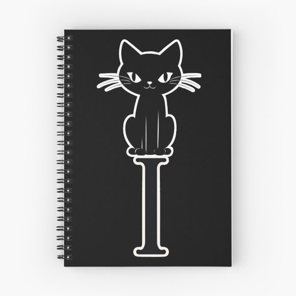 Item preview, Black Capital Letter I Monogram with Black Cat | Alphabet Letters | Cat Illustration designed and sold by UnhingedBird.