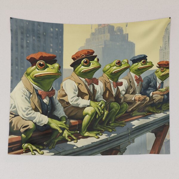 Item preview, Frogs atop a Skyscraper | Version 7 designed and sold by NickWhittleArt.