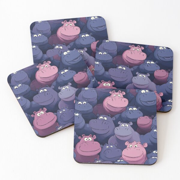 Item preview, Cute Hippo Pattern designed and sold by KiwiGrizzly.