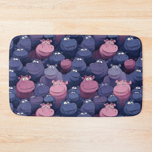 Item preview, Cute Hippo Pattern designed and sold by KiwiGrizzly.