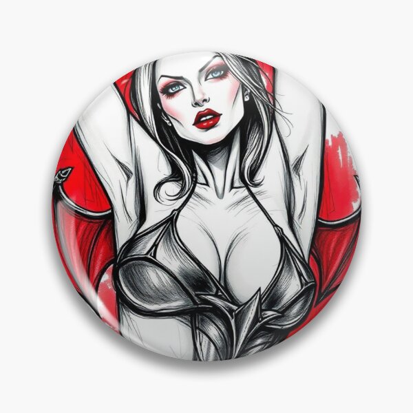 Item preview, Sexy Vampire demon horror Girl illustration designed and sold by Vintage Designs +.