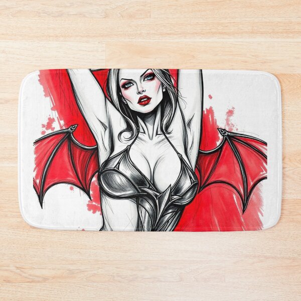 Item preview, Sexy Vampire demon horror Girl illustration designed and sold by Vintage Designs +.