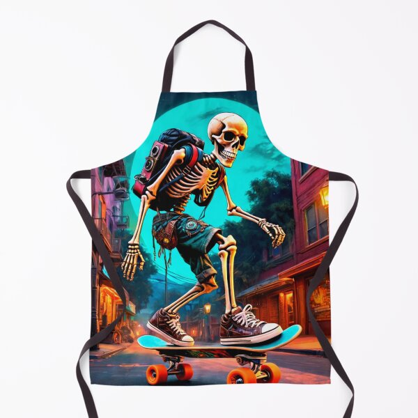 Item preview, Retro Skeleton Skateboarder designed and sold by TheDarkWardrobe.