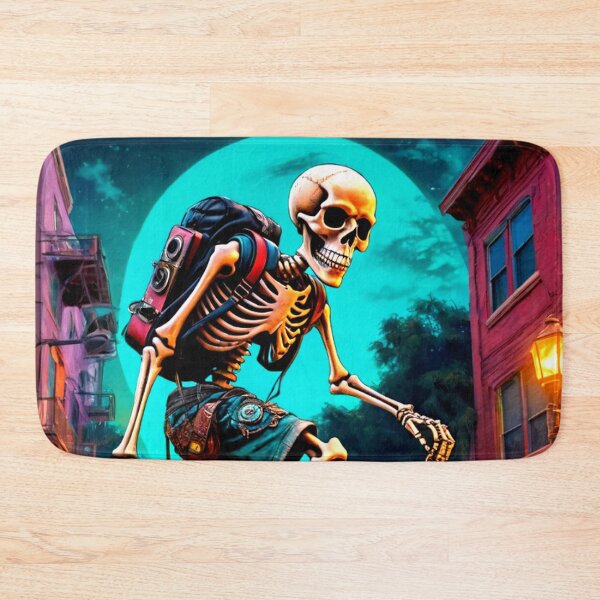 Item preview, Retro Skeleton Skateboarder  designed and sold by TheDarkWardrobe.