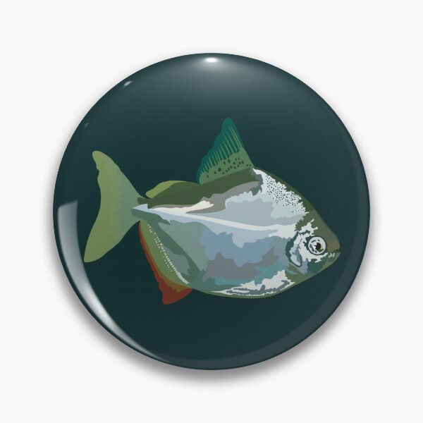Artikelvorschau, S steht für Silberdollarfisch, Silberdollarfisch – glänzende Illustration eines tropischen Süßwasseraquariumfisches entworfen und verkauft von PrettylittlepastelUk.