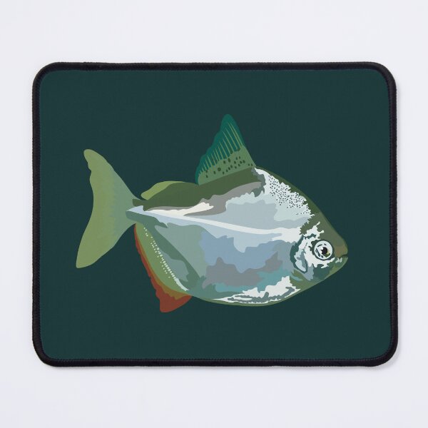 Item preview, S is for Silver Dollar Fish,Silver Dollar Fish – Shiny Freshwater Tropical Aquarium Fish Illustration designed and sold by PrettylittlepastelUk.