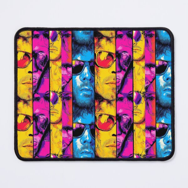 Item preview, A grid of vibrant Pop Art portraits of '80s famous rock singers designed and sold by laura-in-rome.