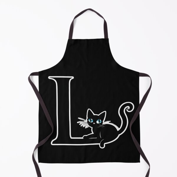 Item preview, Black Capital Letter L Monogram with Black Cat | Alphabet Letters | Cat Illustration designed and sold by UnhingedBird.