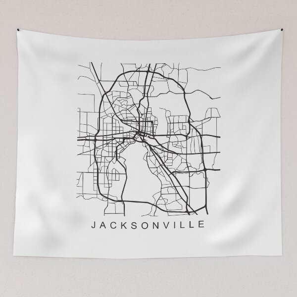 Item preview, Jacksonville FL Minimalist City Street Map Dark Design designed and sold by Andrewkgolf.