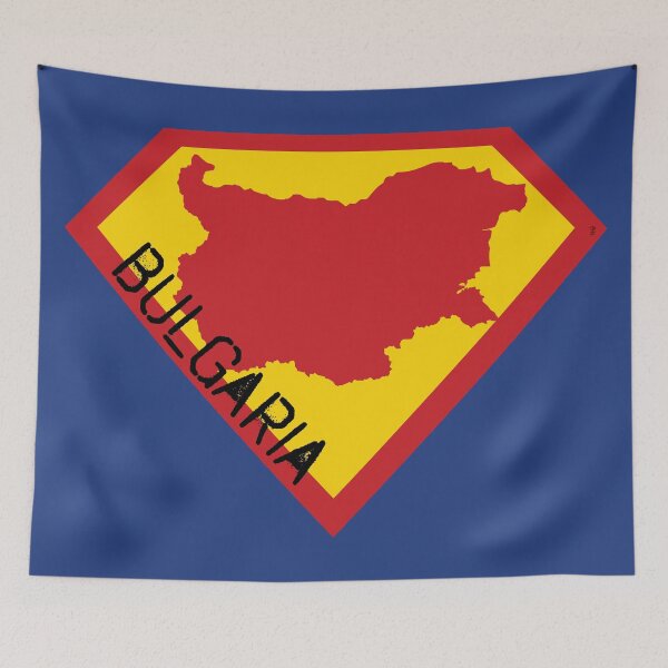 Item preview, SUPER BULGARIA SHIELD - Freedom Is The Superpower -  SUPERHERO spellout design designed and sold by pelagio.