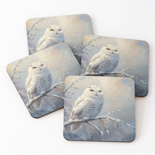 Item preview, Silent Vigil Snowy Owl in a Snowy Wonderland designed and sold by daila70.