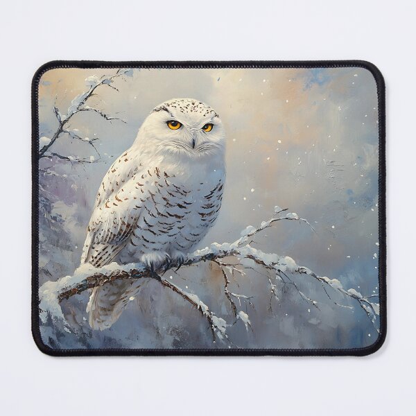 Item preview, Silent Vigil Snowy Owl in a Snowy Wonderland designed and sold by daila70.