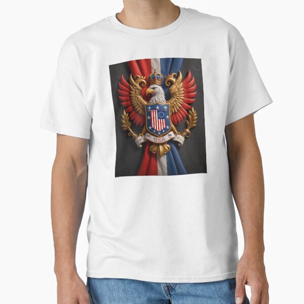 Item preview, USA Colonial Flag Bald Eagle Shield Crest designed and sold by Way Way Cool.