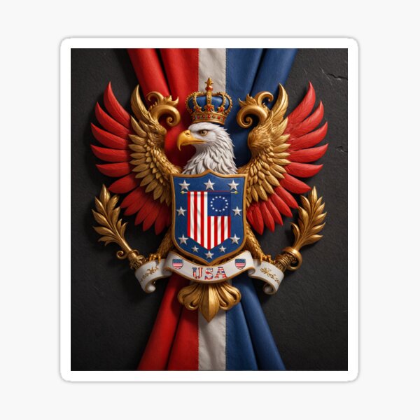 Artikel-Vorschau von USA Kolonialflagge Weißkopfseeadler Schild Wappen, designt und verkauft von Way Way Cool.