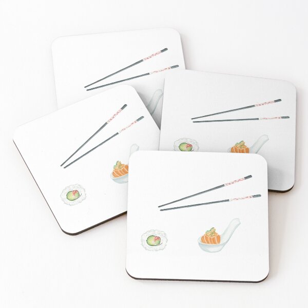 Item preview, Watercolor Chopsticks With Sushi Rolls designed and sold by daphsam.
