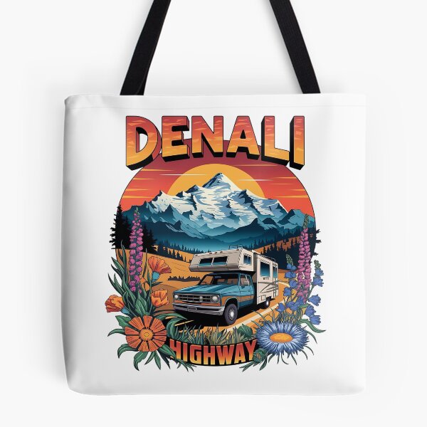 Aperçu de l'œuvre Paysage pittoresque de Denali - Montagne Denali - Mont Denali - Autoroute Denali - J'adore Denali - Faune et flore de Denali créée et vendue par JansenGS.